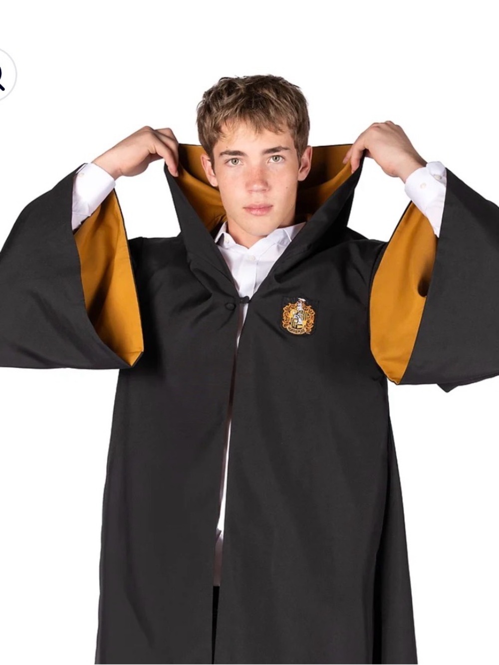 Universal Studios Harry Potter Hufflepuff House Robe Medium Adult Yellow Lined